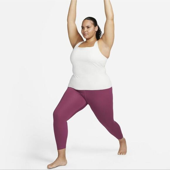 Nike Yoga Rasberry Compression High Rise Tight Fit 7/8 Length Plus Size 2X New!! - Picture 4 of 6